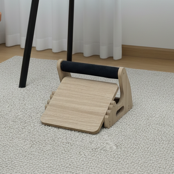 🪵 مسند القدمين الخشبي قابل للتعديل 👣