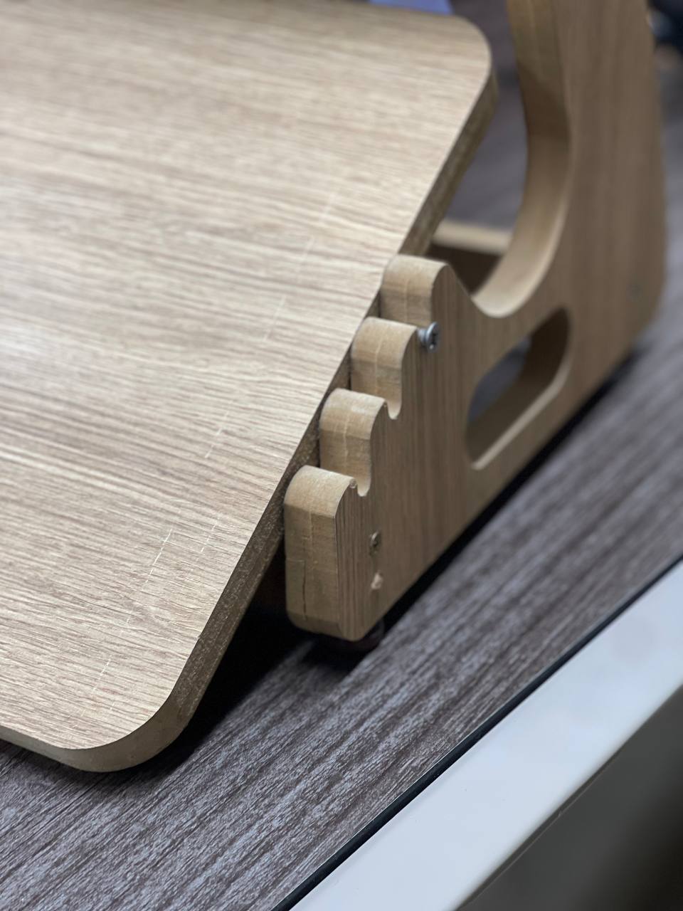 🪵 مسند القدمين الخشبي قابل للتعديل 👣